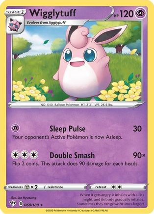 Wigglytuff 068/189  SWSH03 Darkness Ablaze - Rare