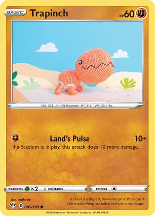 Trapinch 089/189  - Reverse Holofoil SWSH03 Darkness Ablaze - Common