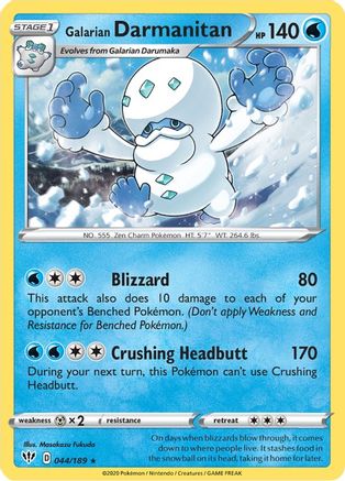 Galarian Darmanitan 044/189  - Holofoil Deck Exclusives - Holo Rare