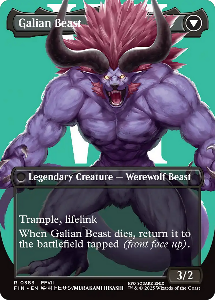 Vincent Valentine // Galian Beast (FIN-383) - FINAL FANTASY (Borderless) Foil