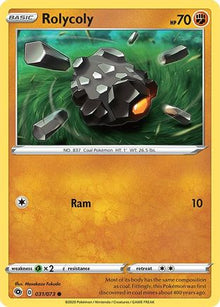 Rolycoly 031/73  - Reverse Holofoil Champions Path - Common