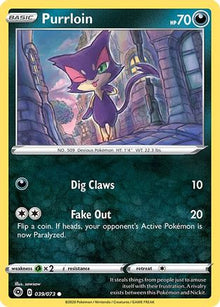 Purrloin 039/73  - Reverse Holofoil Champions Path - Common