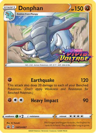 Donphan SWSH067  - Holofoil SWSH Sword & Shield Promo Cards - Promo