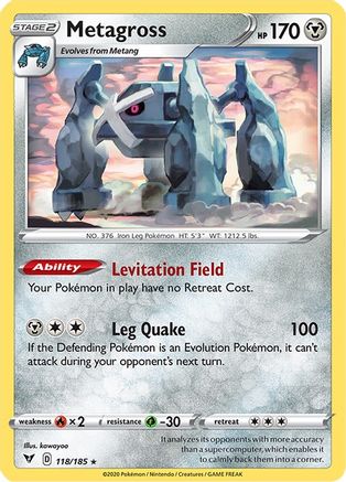 Metagross 118/185  SWSH04 Vivid Voltage - Rare