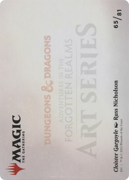 Cloister Gargoyle // Cloister Gargoyle (AAFR-065) - Adventures in the Forgotten Realms Art Series (Borderless) Foil