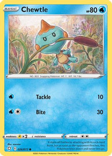Chewtle 026/072  - Reverse Holofoil Shining Fates - Common