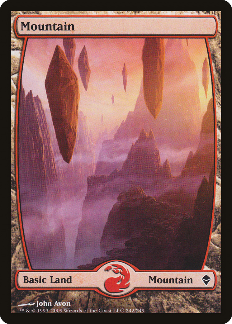 Mountain (242) - Full Art (ZEN-242) - Zendikar Foil