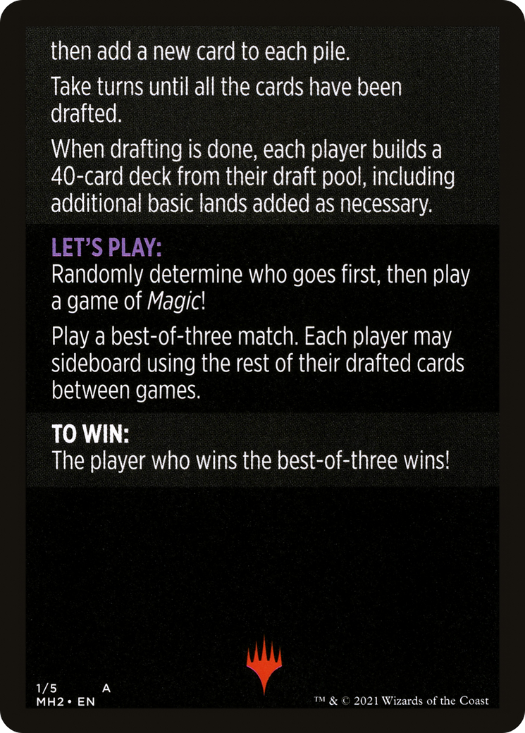 Winchester Draft // Winchester Draft (cont'd) (MMH2-001) - Modern Horizons 2 Minigames