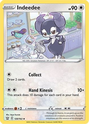Indeedee 120/163  SWSH05 Battle Styles - Uncommon