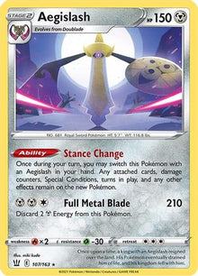 Aegislash (107) 107/163  - Reverse Holofoil SWSH05 Battle Styles - Holo Rare