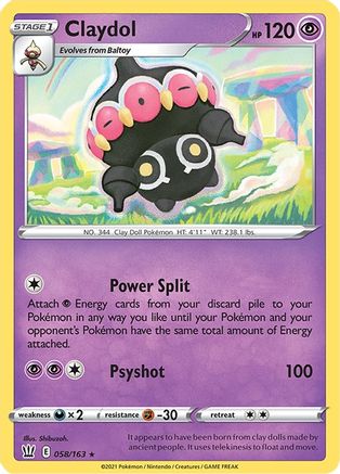 Claydol 058/163  SWSH05 Battle Styles - Rare