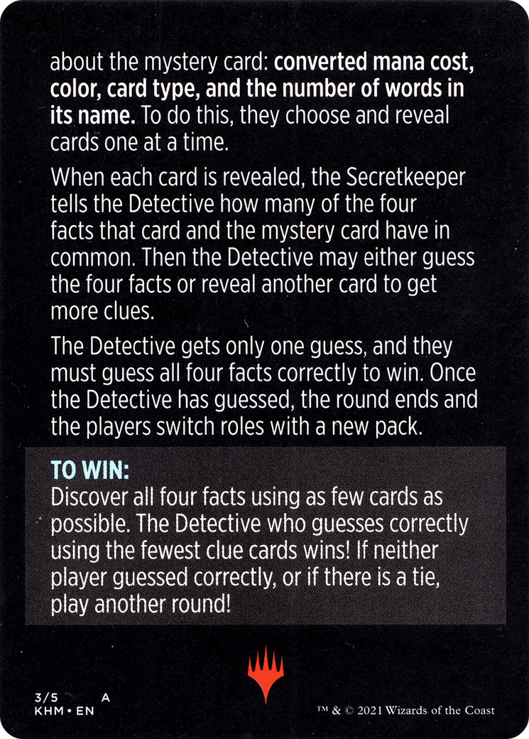 Booster Sleuth // Booster Sleuth (cont'd) (MKHM-003) - Kaldheim Minigames