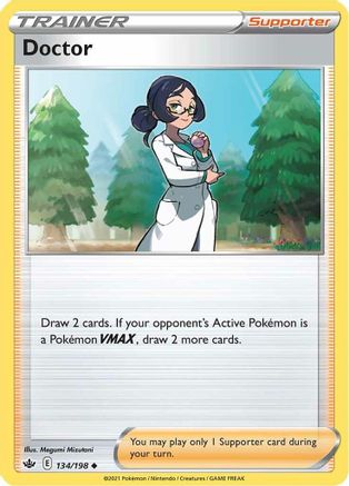 Doctor 134/198  - Reverse Holofoil SWSH06 Chilling Reign - Uncommon