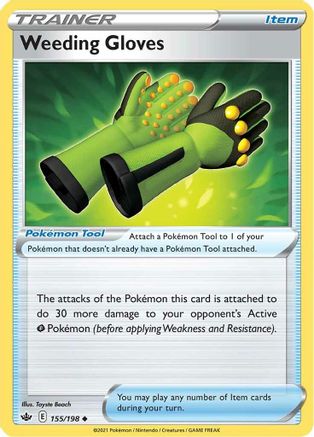 Weeding Gloves 155/198  - Reverse Holofoil SWSH06 Chilling Reign - Uncommon