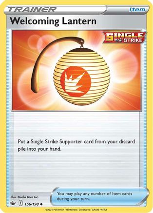 Welcoming Lantern 156/198  SWSH06 Chilling Reign - Uncommon