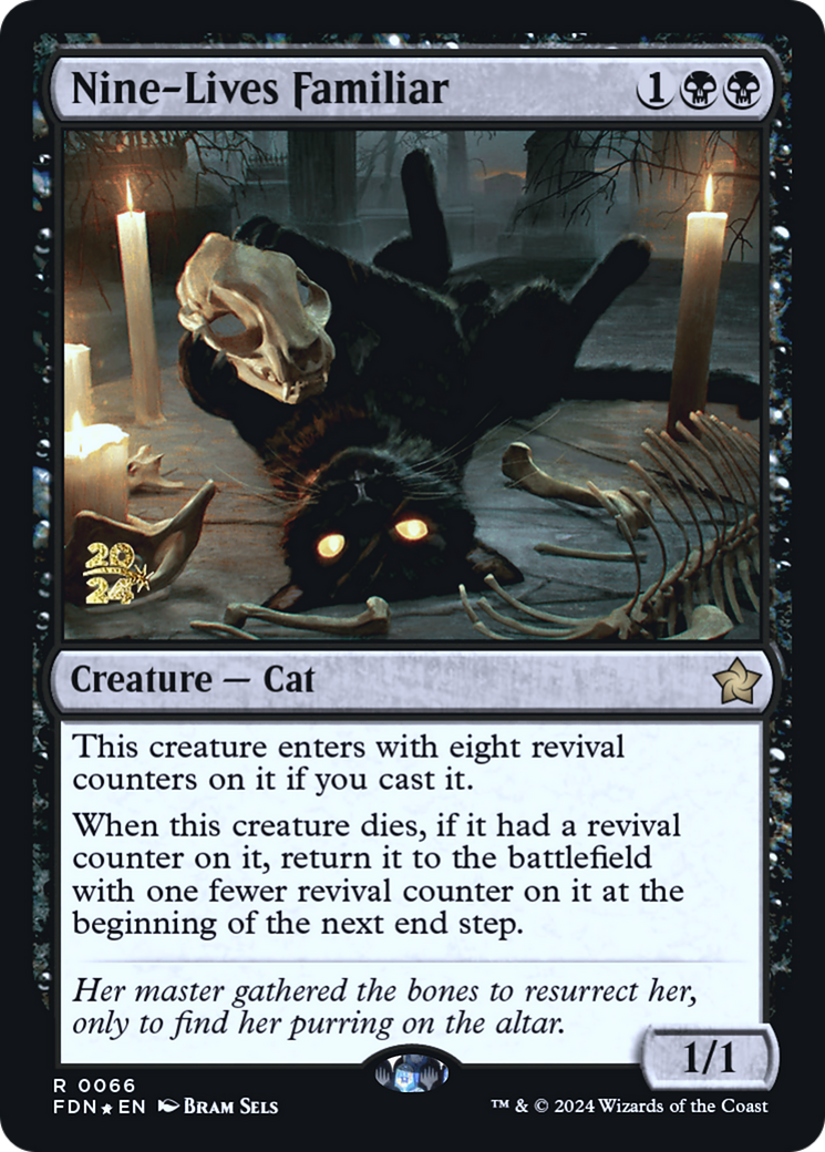 Nine-Lives Familiar (PRE-66S) - Foundations Promos Foil