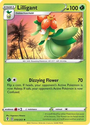 Lilligant 010/203  SWSH07 Evolving Skies - Rare