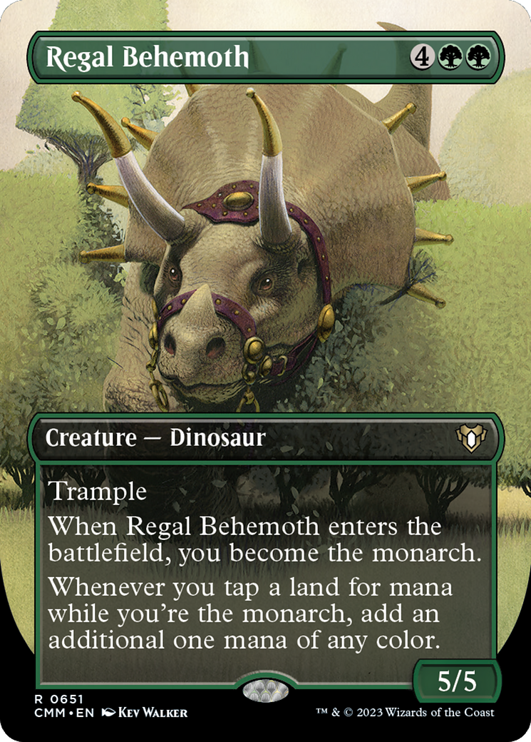 Regal Behemoth (Borderless) (CMM-651) - Commander Masters (Borderless) Foil