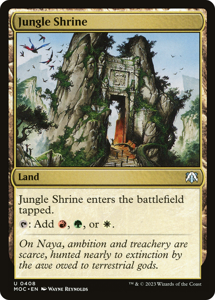 Jungle Shrine⁣ - Commander: March of the Machine⁣ (Uncommon)⁣ [408]