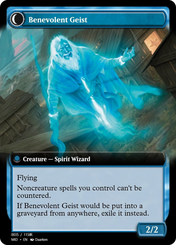 Malevolent Hermit // Benevolent Geist (PRM-93950) - Magic Online Promos