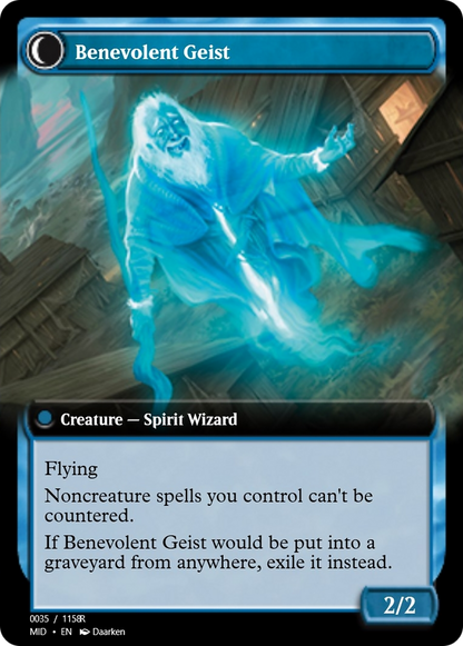 Malevolent Hermit // Benevolent Geist (PRM-93950) - Magic Online Promos