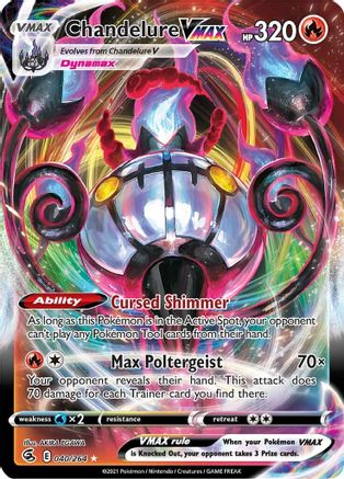 Chandelure VMAX 040/264  - Holofoil SWSH08 Fusion Strike - Ultra Rare