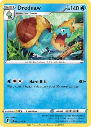 Drednaw 081/264  SWSH08 Fusion Strike - Uncommon
