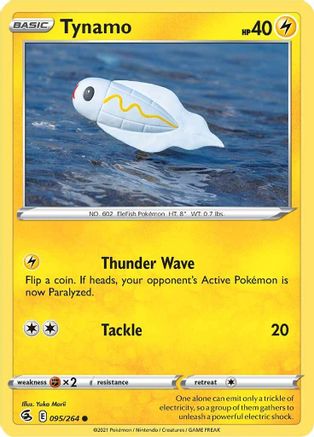 Tynamo 095/264  - Reverse Holofoil SWSH08 Fusion Strike - Common