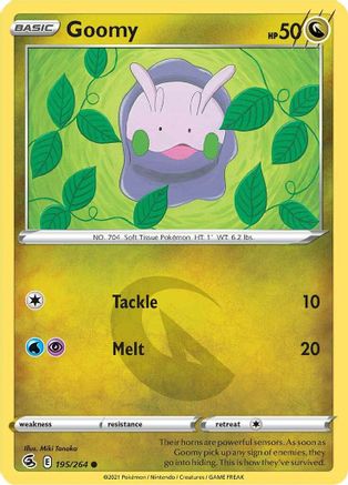 Goomy 195/264  - Reverse Holofoil SWSH08 Fusion Strike - Common