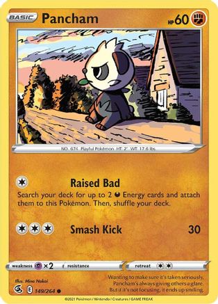 Pancham 149/264  SWSH08 Fusion Strike - Common
