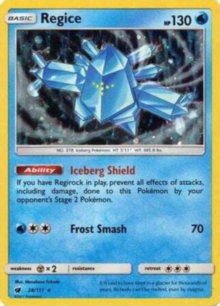 Regice 028/111  - Holofoil SM Promos - Promo