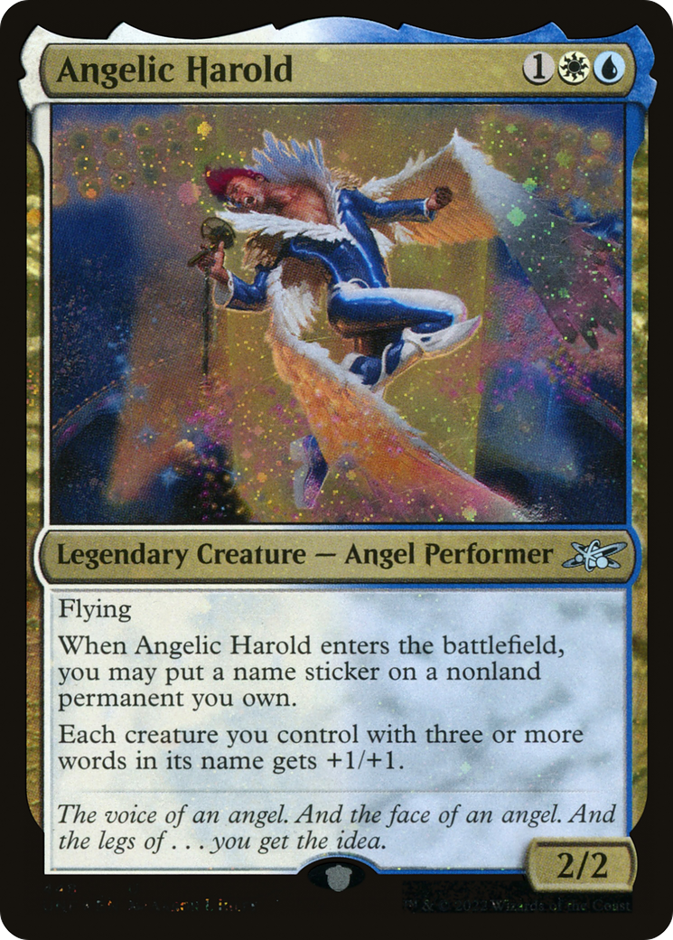 Angelic Harold (Galaxy Foil) (UNF-448) - Unfinity Foil
