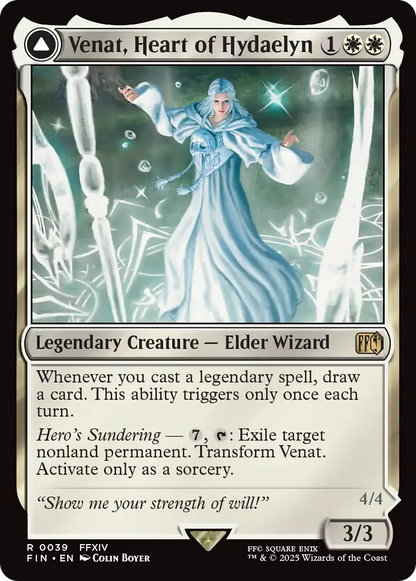 Venat, Heart of Hydaelyn // Hydaelyn, the Mothercrystal (FIN-039) - FINAL FANTASY Foil