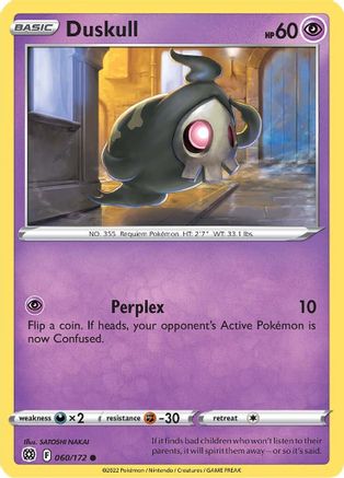 Duskull 060/172  SWSH09 Brilliant Stars - Common