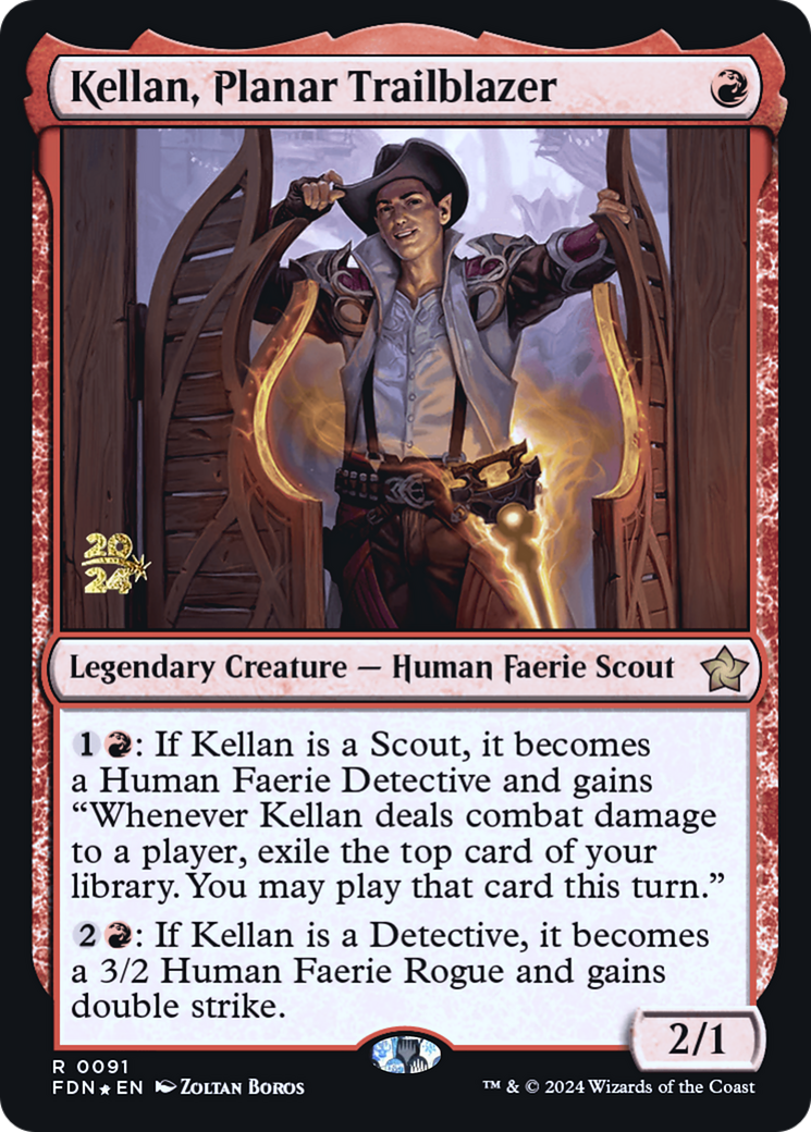 Kellan, Planar Trailblazer (PRE-91S) - Foundations Promos Foil