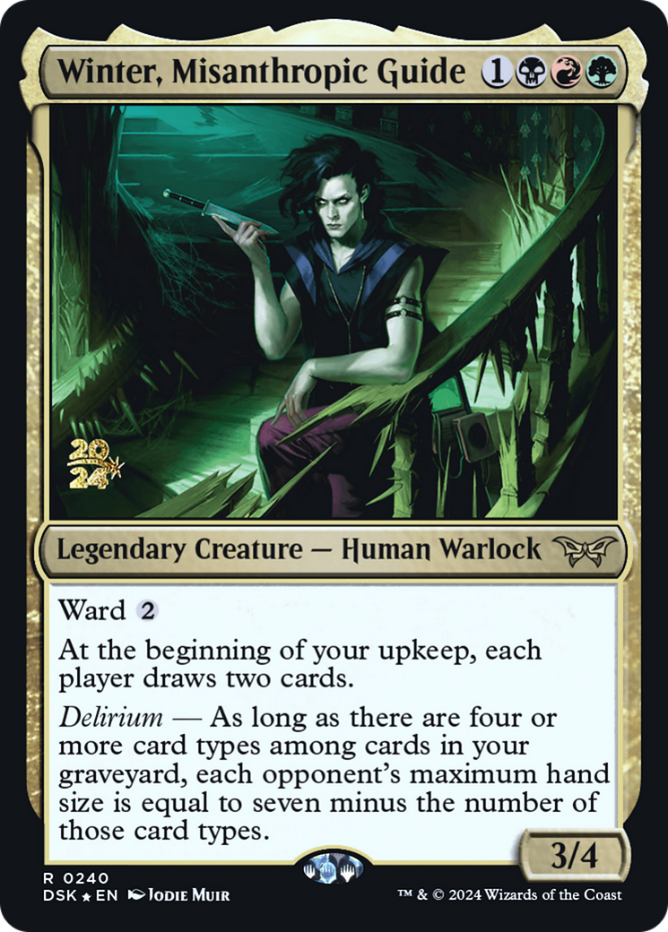 Winter, Misanthropic Guide (PRE-240S) - Duskmourn: House of Horror Promos Foil
