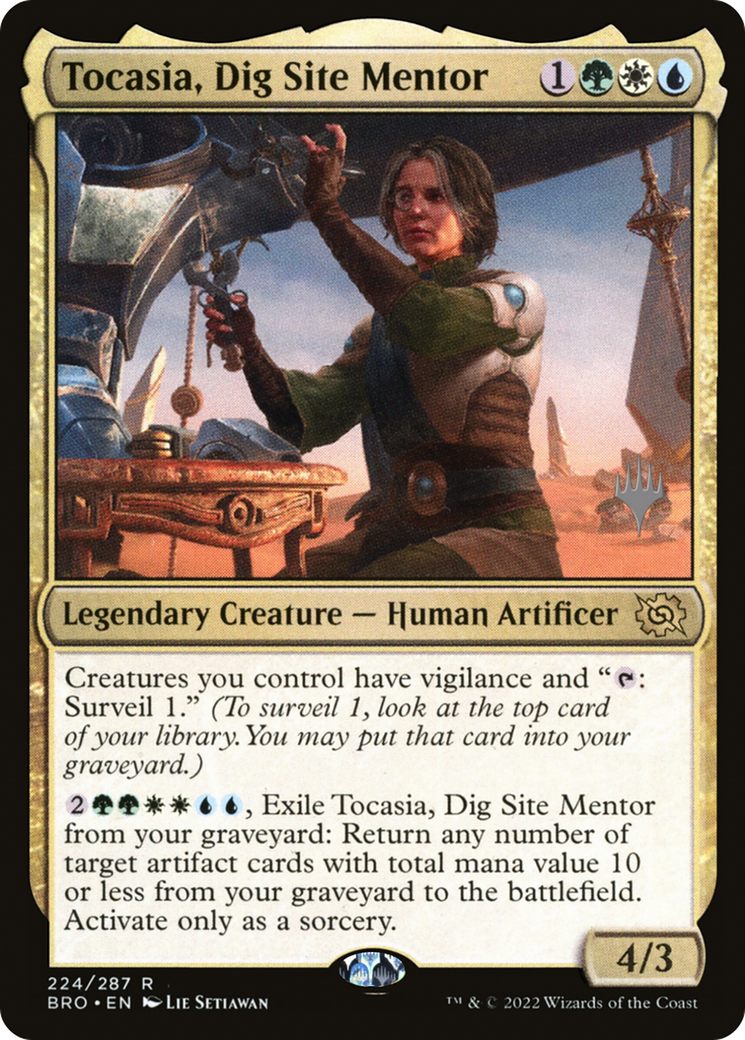 Tocasia, Dig Site Mentor (PPBRO-224P) - The Brothers' War Promos