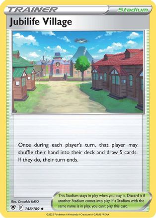 Jubilife Village 148/189  - Reverse Holofoil SWSH10 Astral Radiance - Uncommon