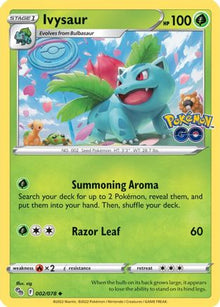 Ivysaur 002/078  - Reverse Holofoil Pokemon GO - Uncommon