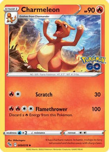 Charmeleon 009/078  - Reverse Holofoil Pokemon GO - Uncommon