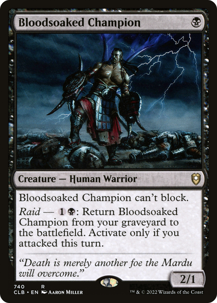 Bloodsoaked Champion⁣ - Commander Legends: Battle for Baldur's Gate: Extras⁣ (Rare)⁣ [740]