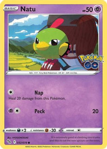 Natu 032/078  - Reverse Holofoil Pokemon GO - Common
