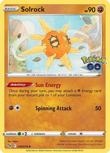 Solrock 039/078  Pokemon GO - Uncommon