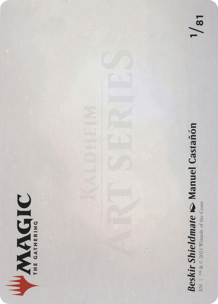 Beskir Shieldmate // Beskir Shieldmate (AKHM-001) - Kaldheim Art Series (Borderless) Foil