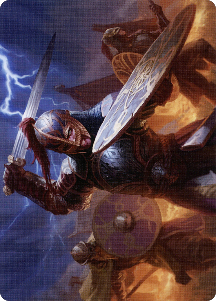 Beskir Shieldmate // Beskir Shieldmate (AKHM-001) - Kaldheim Art Series (Borderless) Foil