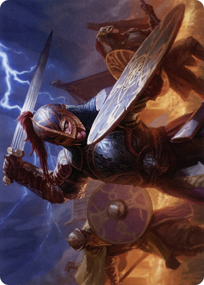 Beskir Shieldmate // Beskir Shieldmate (AKHM-001) - Kaldheim Art Series (Borderless) Foil