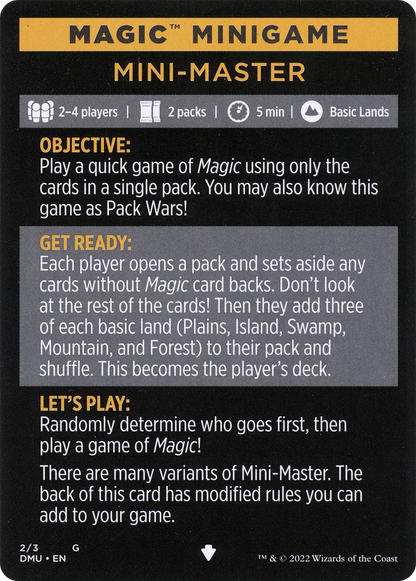 Mini-Master // Mini-Master (cont'd) (MDMU-002) - Dominaria United Minigames Foil