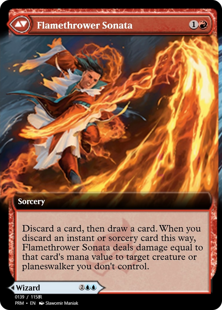 Torrent Sculptor // Flamethrower Sonata (PRM-90248) - Magic Online Promos Foil