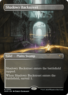 Shadowy Backstreet (Borderless) (MKM-330) - Murders at Karlov Manor (Borderless) Foil