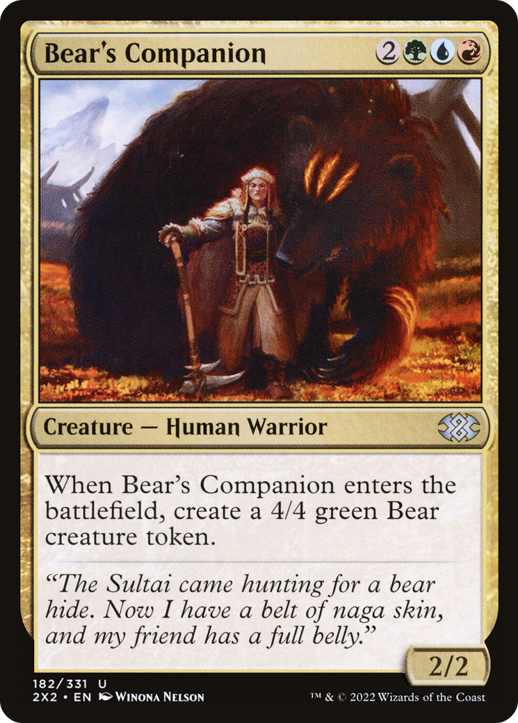 Bear's Companion⁣ - Double Masters 2022⁣ (Uncommon)⁣ [182]